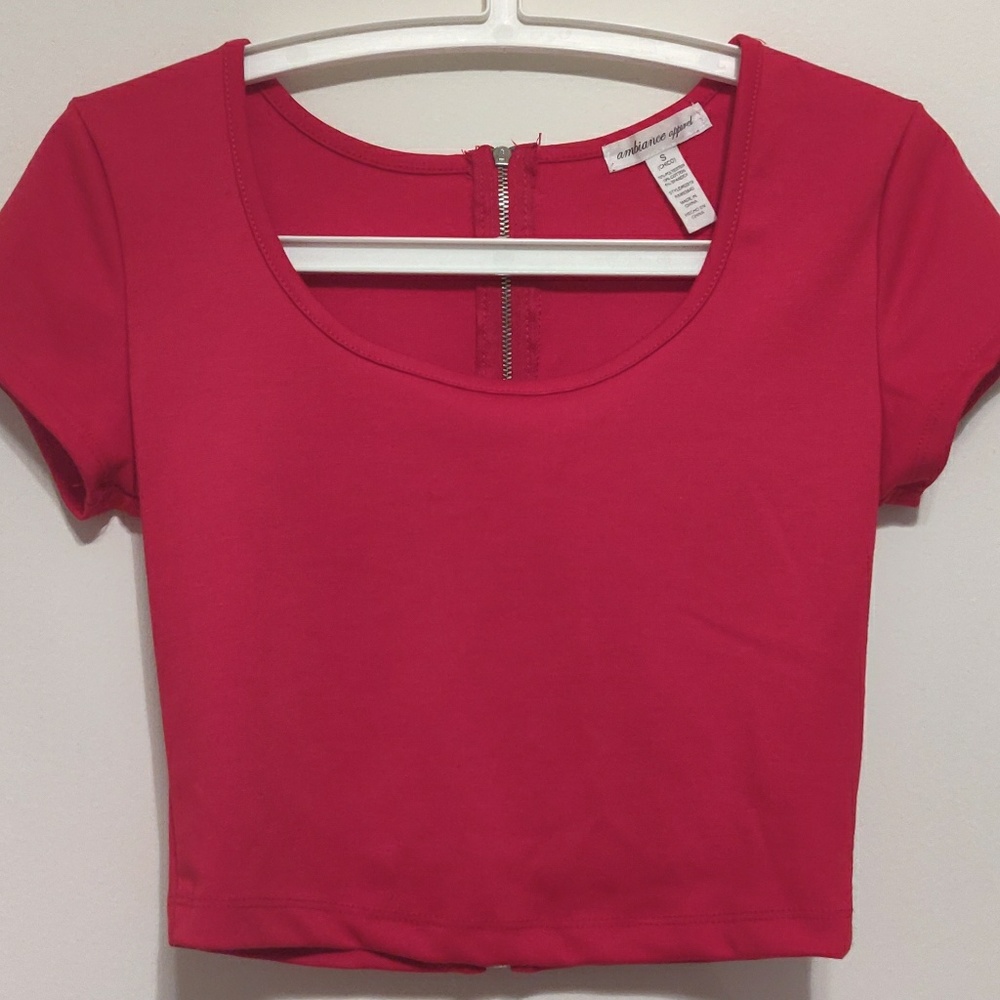 Red crop top